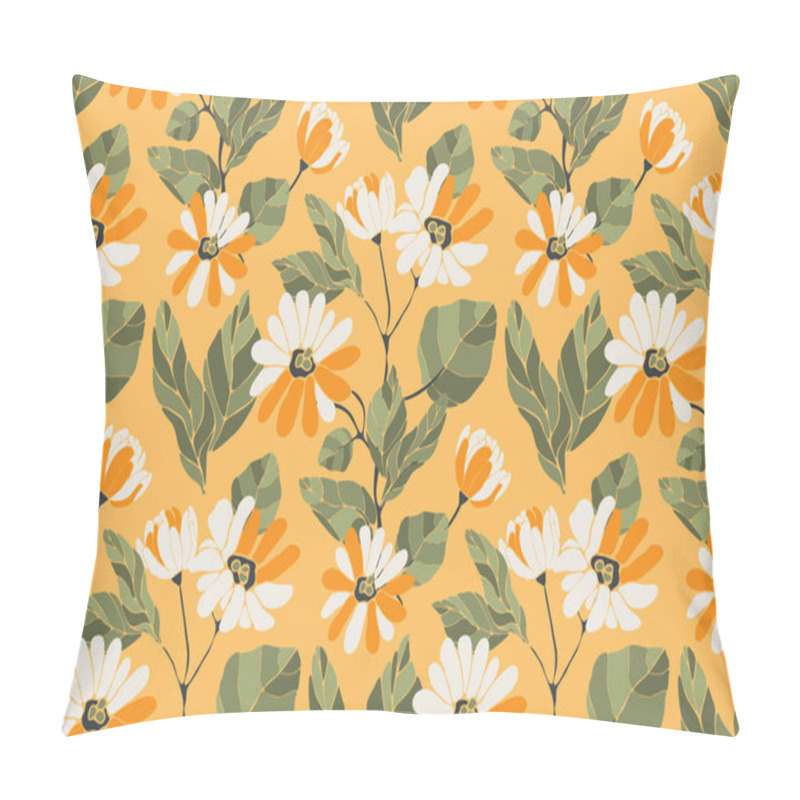 Personality  Art Floral Vector Seamless Pattern. Summer Background. Pillow Covers