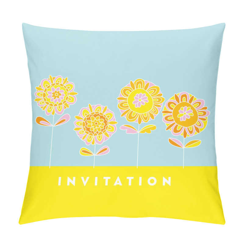 Personality  Naive Style Hand Drawn Decorative Marigold Flower Design Element. Vector Illustration For Surface Design, Invitation, Card, Poster Pillow Covers