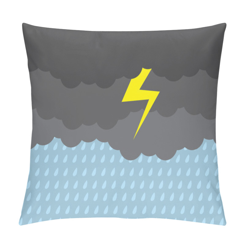 Personality  Clouds Dark Storm Lightning Pillow Covers