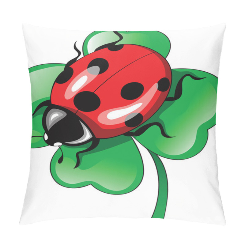 Personality  Ladybug On Clower Pillow Covers