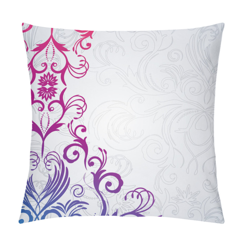 Personality  Abstract Vector Floral Background With East Flowers. Pillow Covers