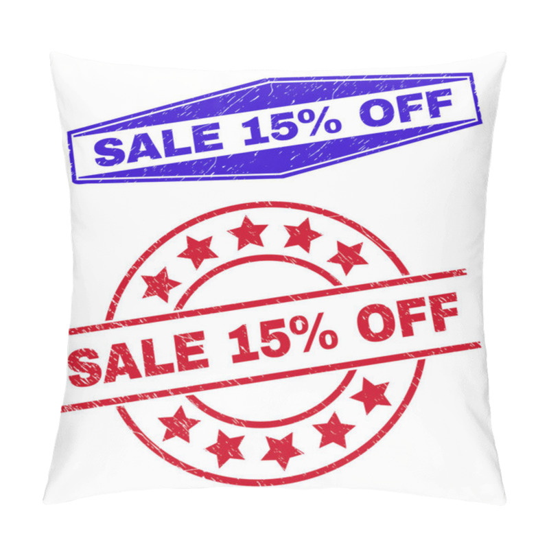 Personality  SALE 15 Percents OFF Textured Badges In Round And Hexagon Shapes Pillow Covers