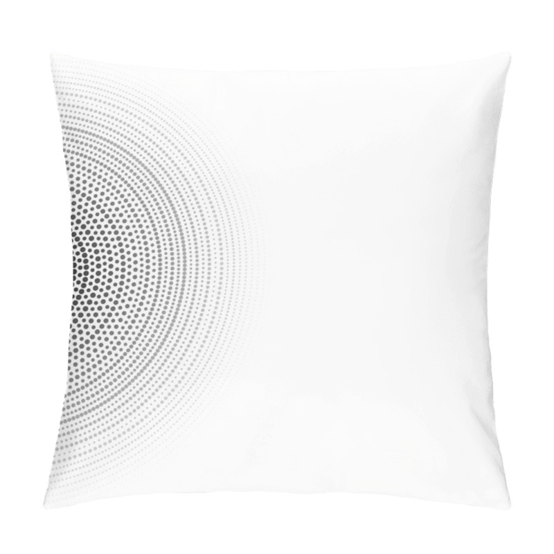 Personality  Geometric Hi-tech Background. Concentric Circles Consist Of Black Dots. Black And White Pillow Covers