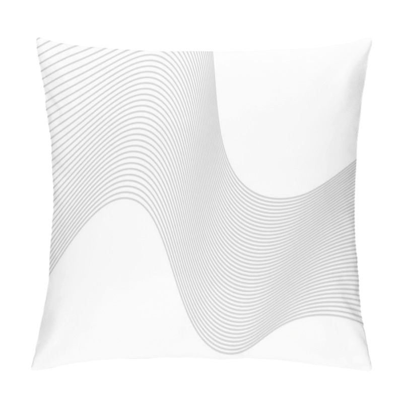 Personality  Abstract Wavy Line Wavy Pattern And Stylish Line Art On White Background Pillow Covers