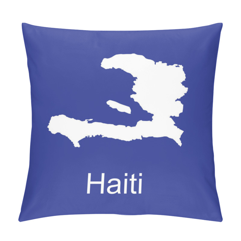 Personality  Haiti Map Icon Illustration Design Pillow Covers