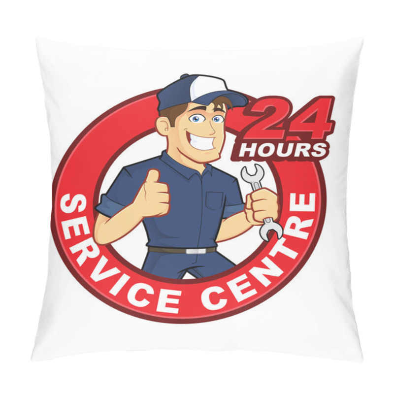 Personality  Mechanic 24 Hours Service Centre Pillow Covers