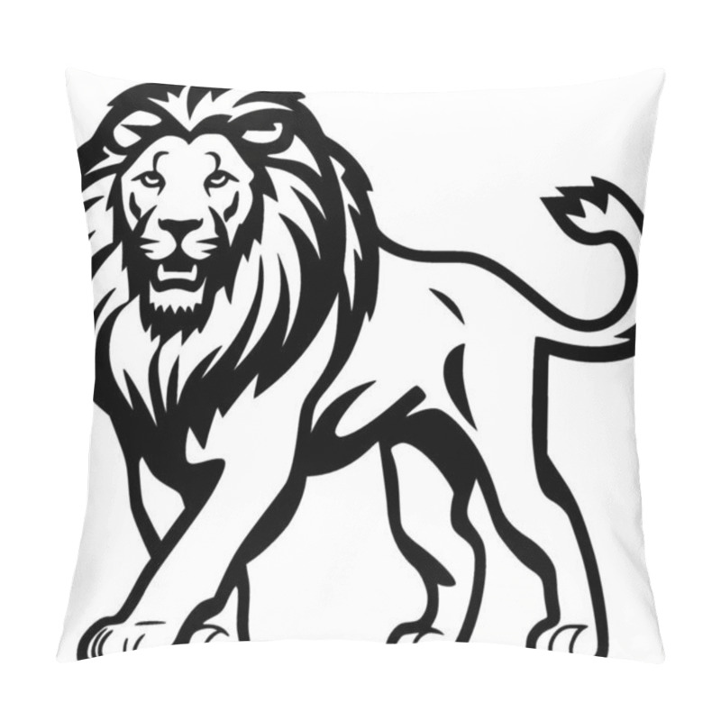 Personality  Lion - Minimalist And Simple Silhouette - Vector Illustration Pillow Covers