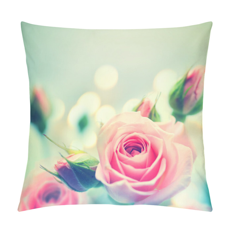 Personality  Beautiful Pink Roses. Pillow Covers