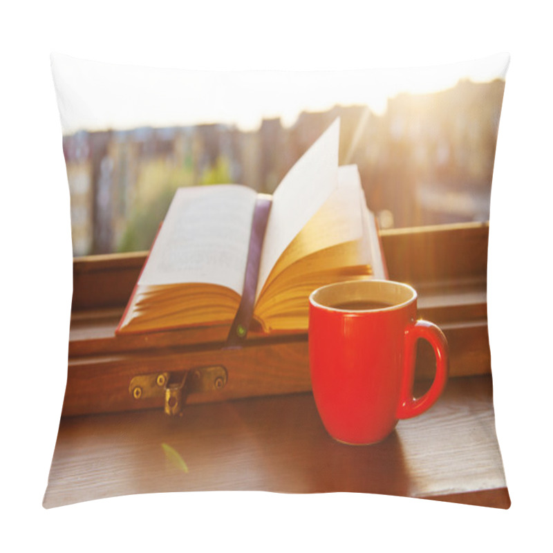 Personality  Books And A Coffee Cup Pillow Covers