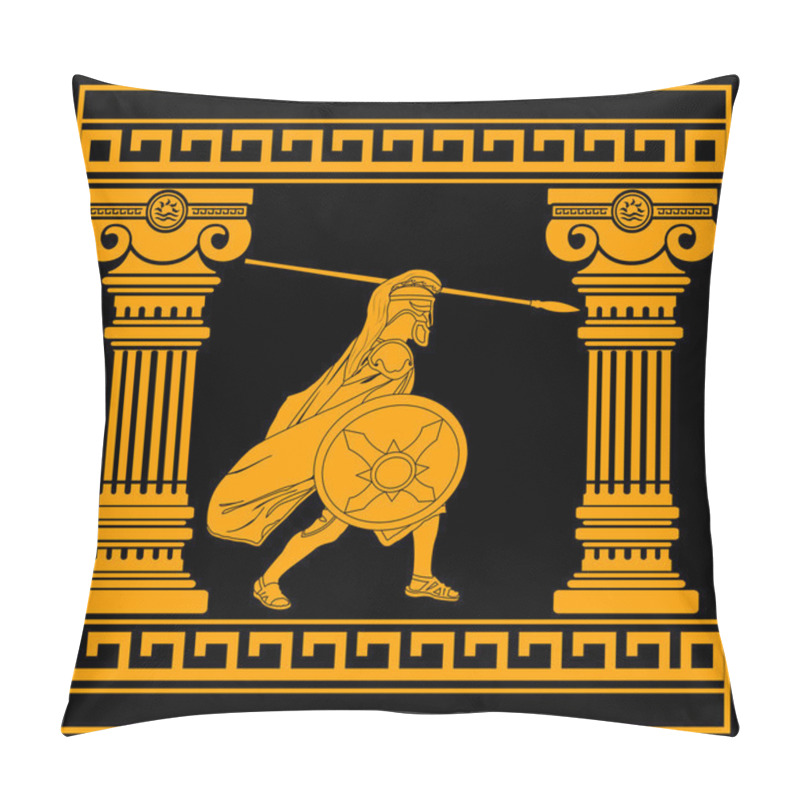 Personality  Fantasy Warrior With With Columns Pillow Covers