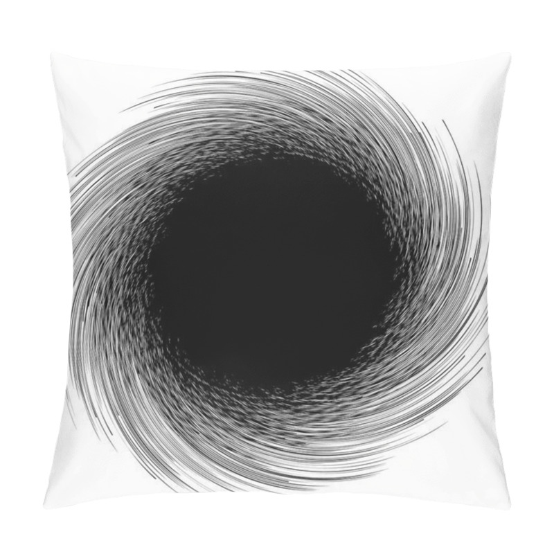 Personality  Pattern Of Rotating Radial Lines Pillow Covers