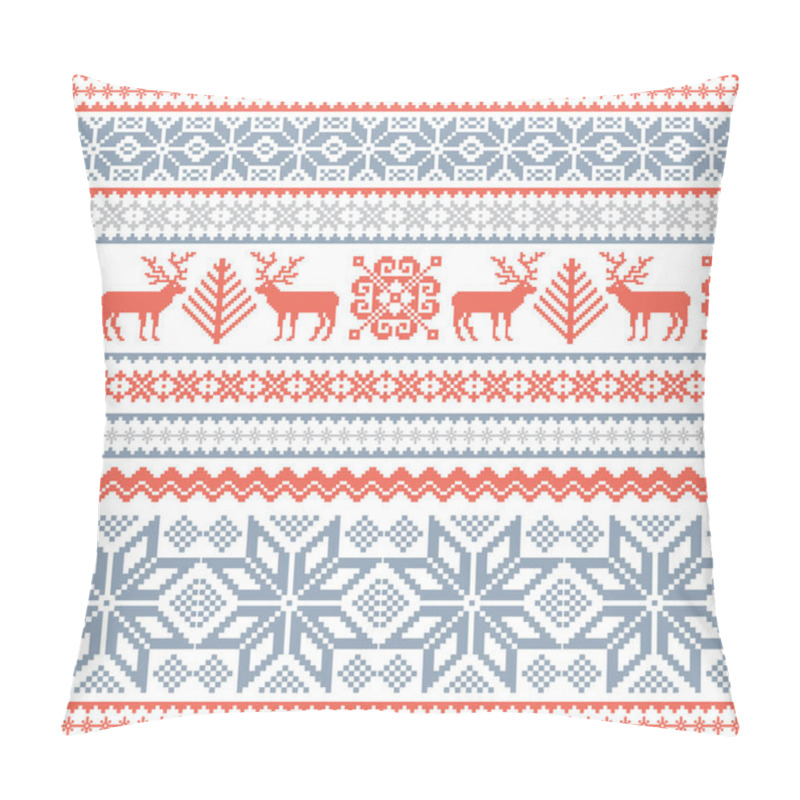 Personality  Christmas Background With Deer Pillow Covers