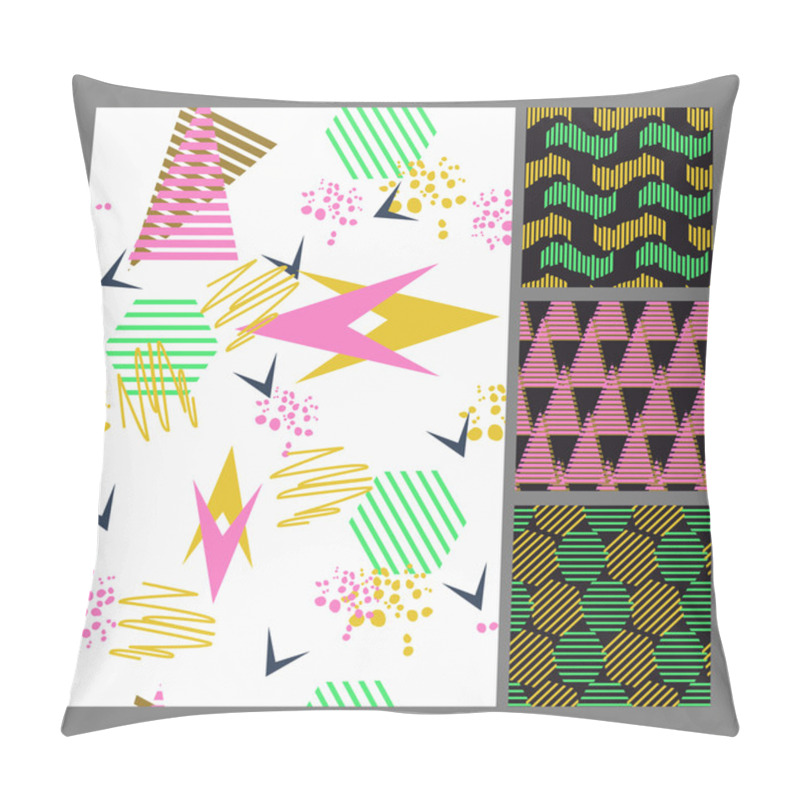 Personality  Retro Memphis Style Pattern Pillow Covers