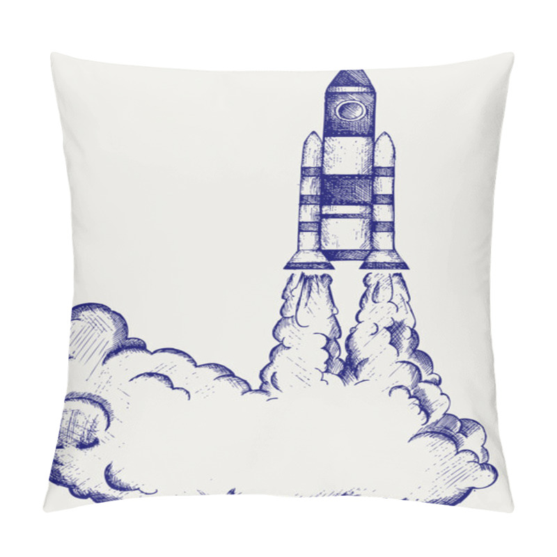 Personality  Retro Rocket Pillow Covers