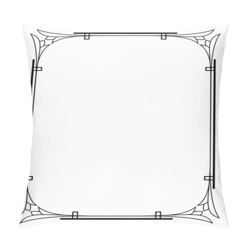 Personality  Art Deco Black Ornamental Decorative Frame Pillow Covers