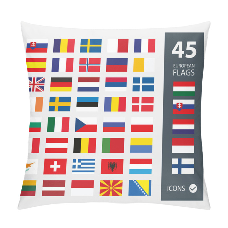 Personality  European Flags Pillow Covers