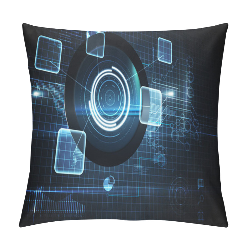 Personality  Futuristic Technology Interface Pillow Covers