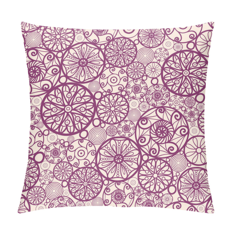 Personality  Abstract Ornamental Circles Seamless Pattern Background Pillow Covers