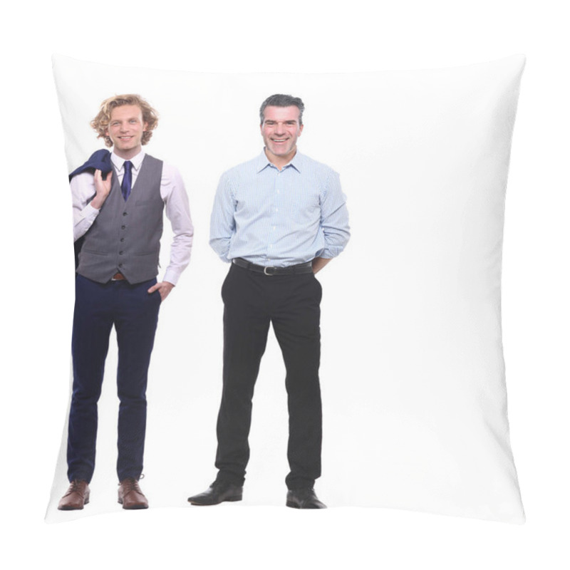 Personality  Set Of Caucasian Men On White Background Pillow Covers