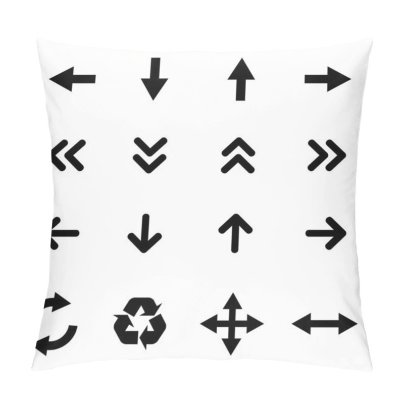 Personality  Set Of Flat Icons - Arrows Pillow Covers