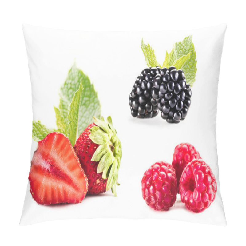 Personality  Collage Of Various Berries Pillow Covers