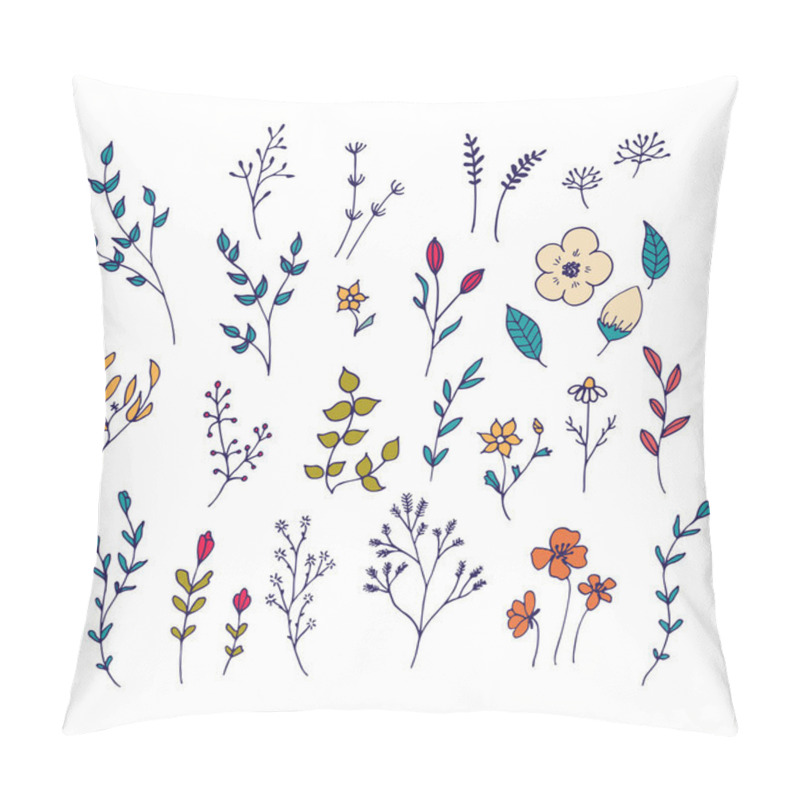 Personality  Hand Drawn Romantic Flowers.  Pillow Covers