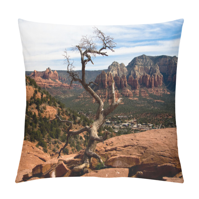 Personality  Lonely Tree And The Red Rocks Pillow Covers