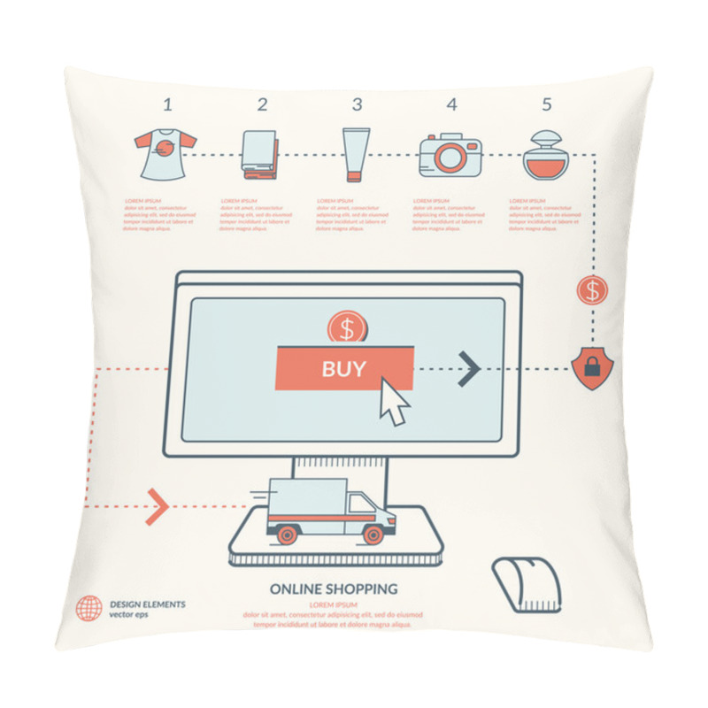 Personality  Store Online. Icons And Illustrations Pillow Covers