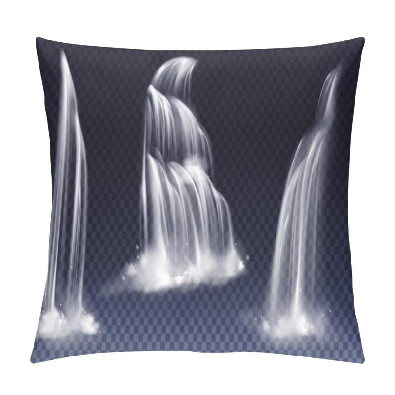 Personality  Set Of Waterfalls With Cascade, Splash And Fog Pillow Covers