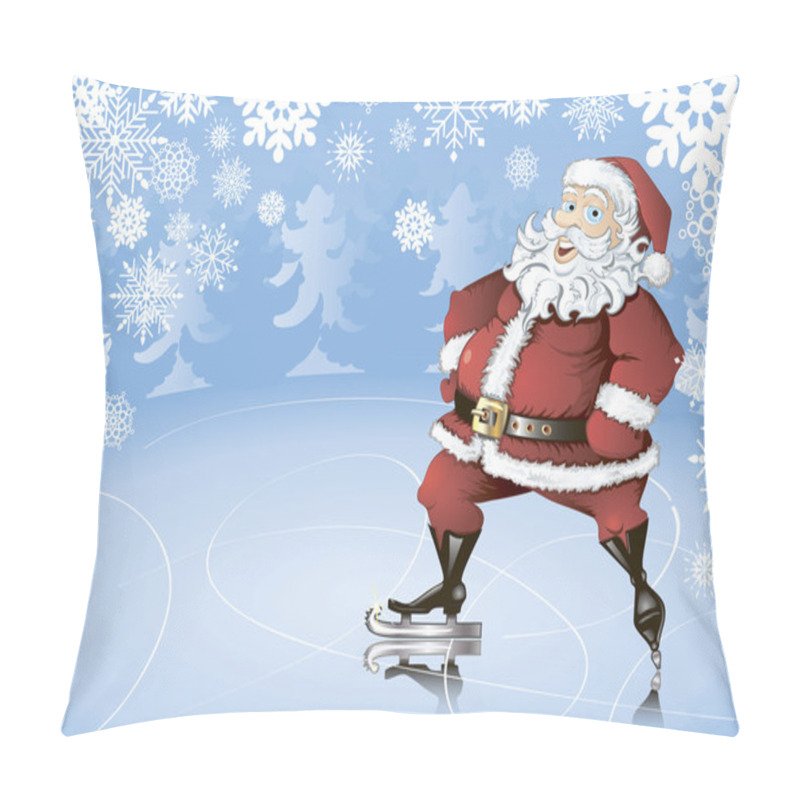 Personality  Skating Santa Pillow Covers