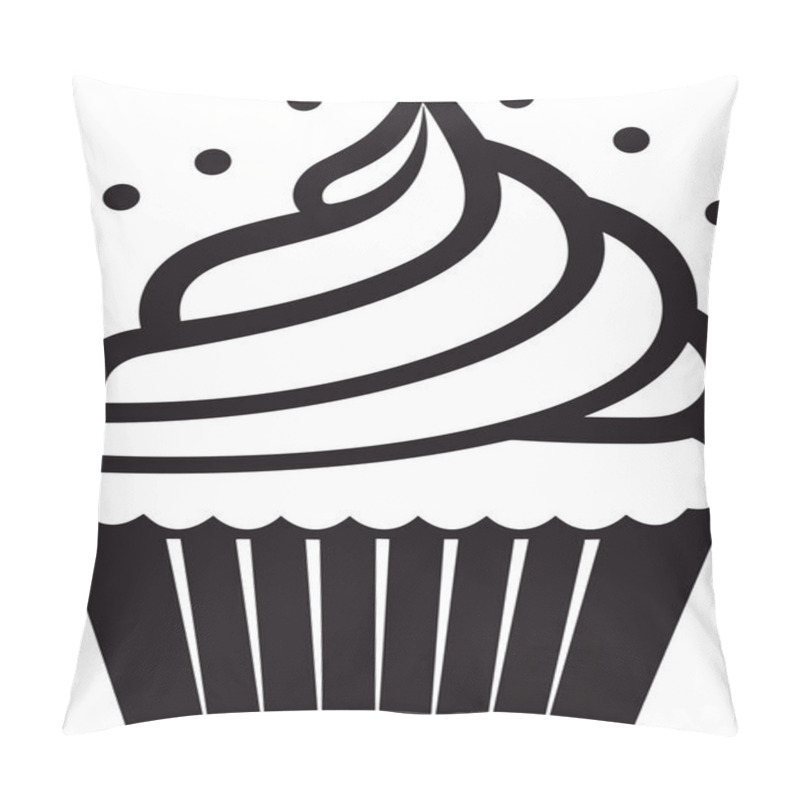 Personality  Cup Cake Vector Illustration For Logos, Tattoos, Stickers, T-shirt Designs Pillow Covers