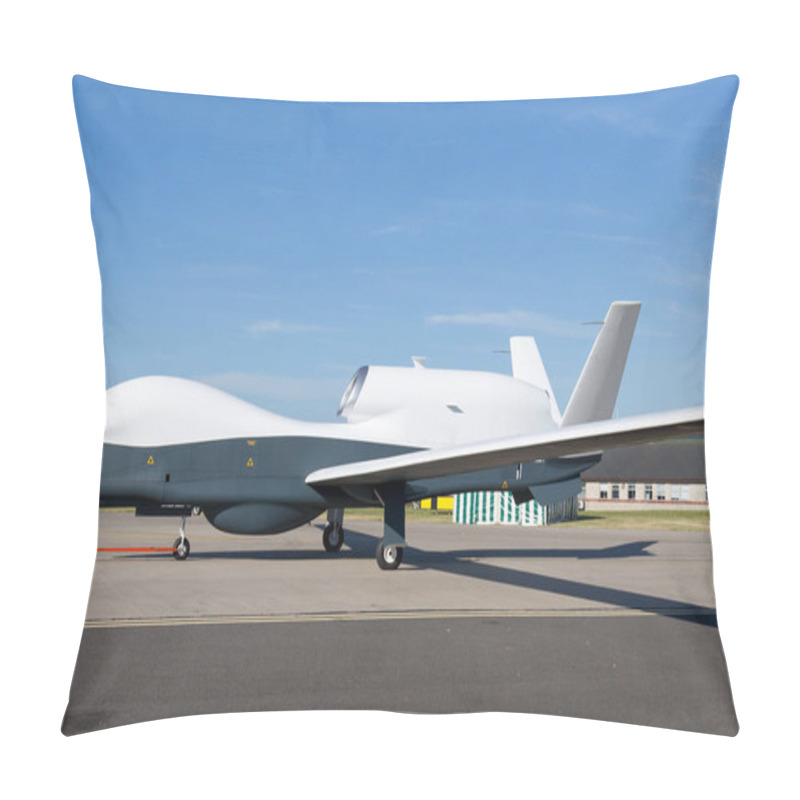 Personality  Long Range High Altitude Military Unmanned Aerial Vehicle (UAV, Drone). Pillow Covers