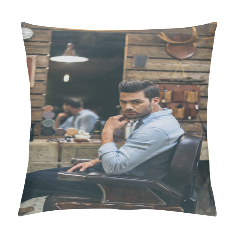 Personality  Handsome Man With Fashionable Hairstyle Pillow Covers