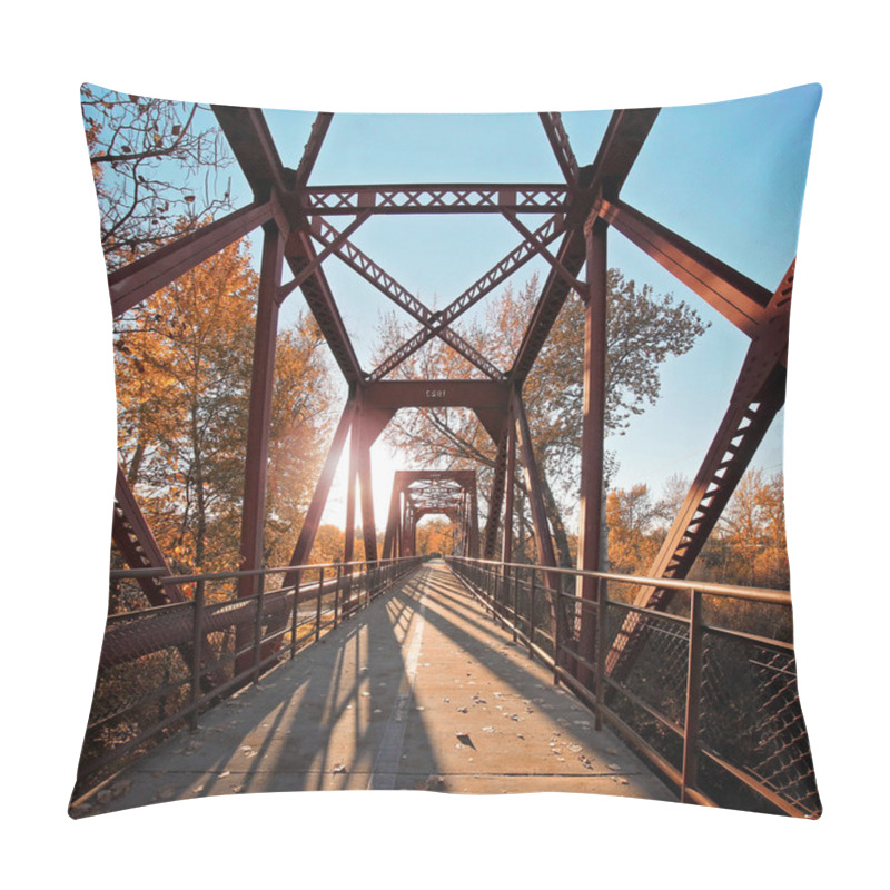 Personality  An Old Antique Train Trestle Bridge  Pillow Covers