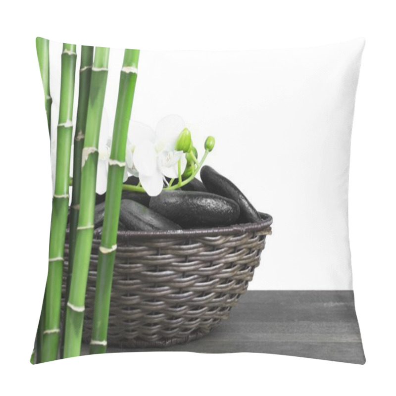 Personality  Zen Basalt Stones And Bamboo Pillow Covers