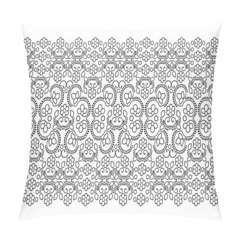 Personality  Seamless Floral Border With Traditional Asian Design Elements Pillow Covers