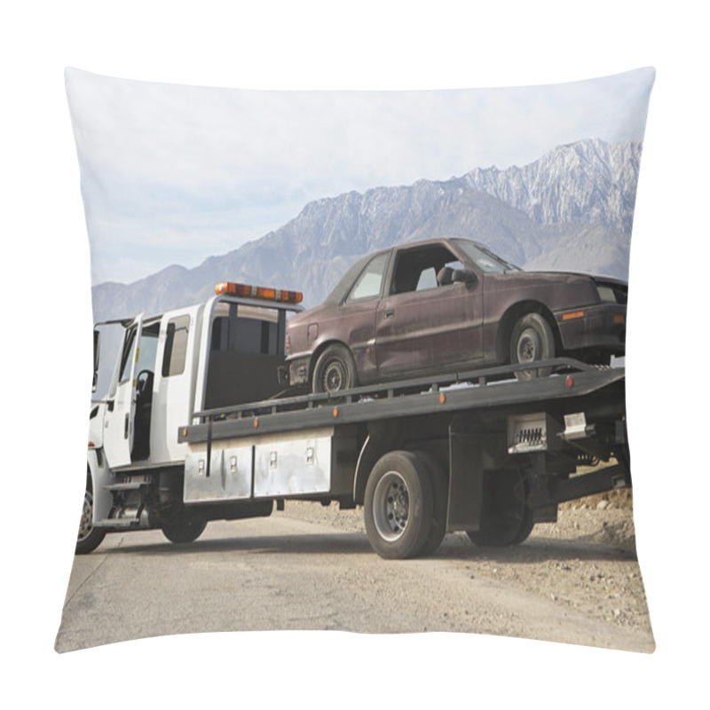 Personality  Broken Car On Tow Truck Pillow Covers