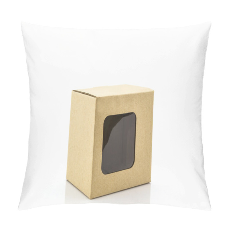 Personality  Brown Paper Box With Transparent Window. Pillow Covers