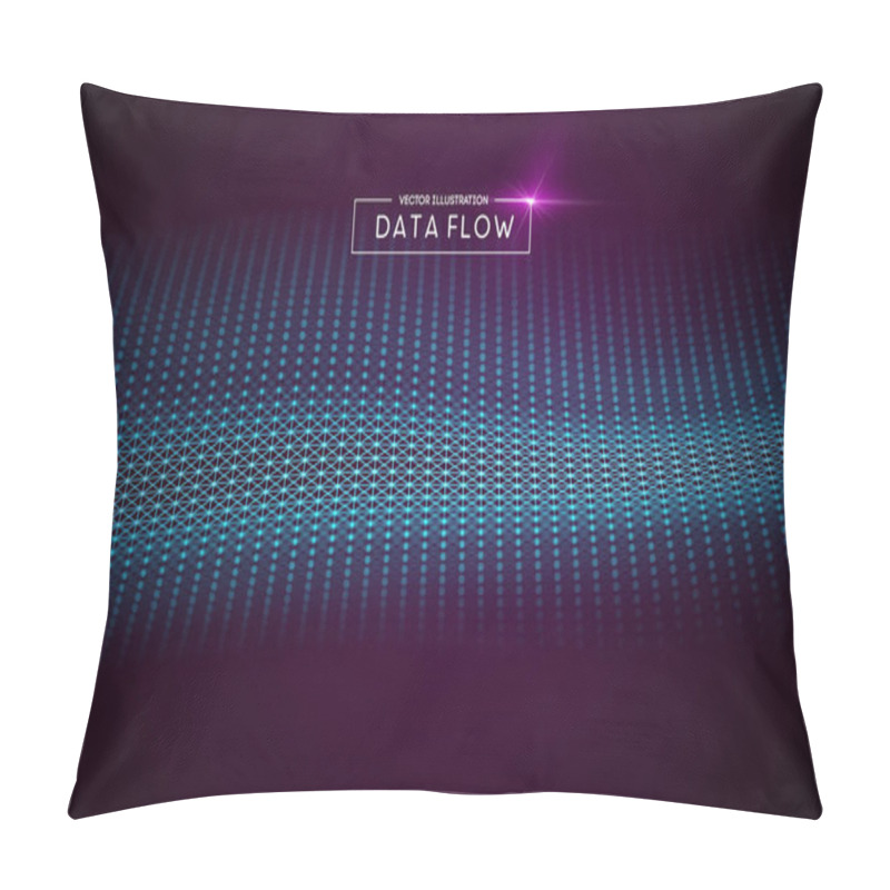 Personality  Computer Data Flow Background. Vector EPS 10. Big Data Network Technology. Pillow Covers