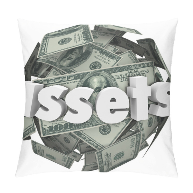 Personality  Assets Word Money Sphere Ball Pillow Covers