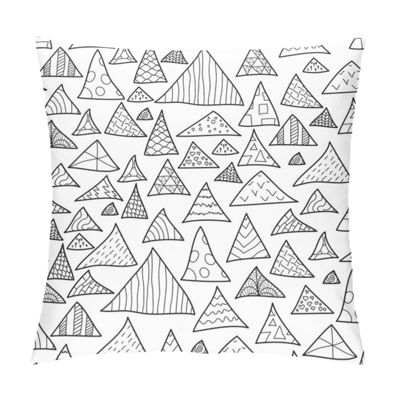 Personality  Seamless Background, Black And White Hipster Pattern Pillow Covers