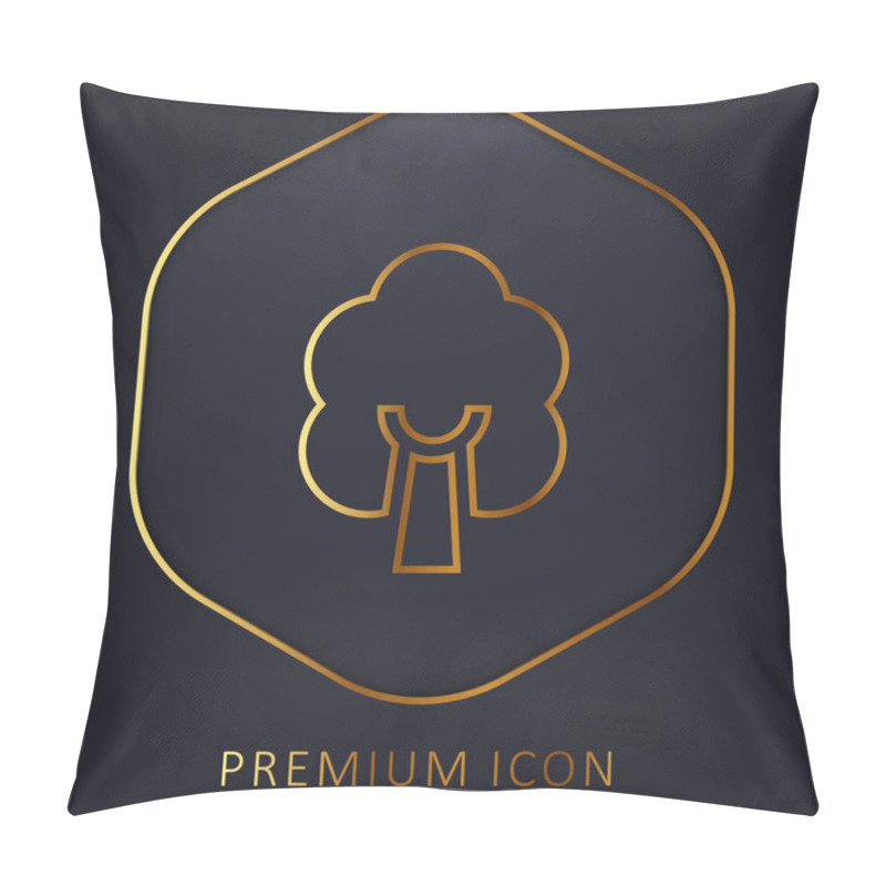 Personality  Birch Tree Golden Line Premium Logo Or Icon Pillow Covers