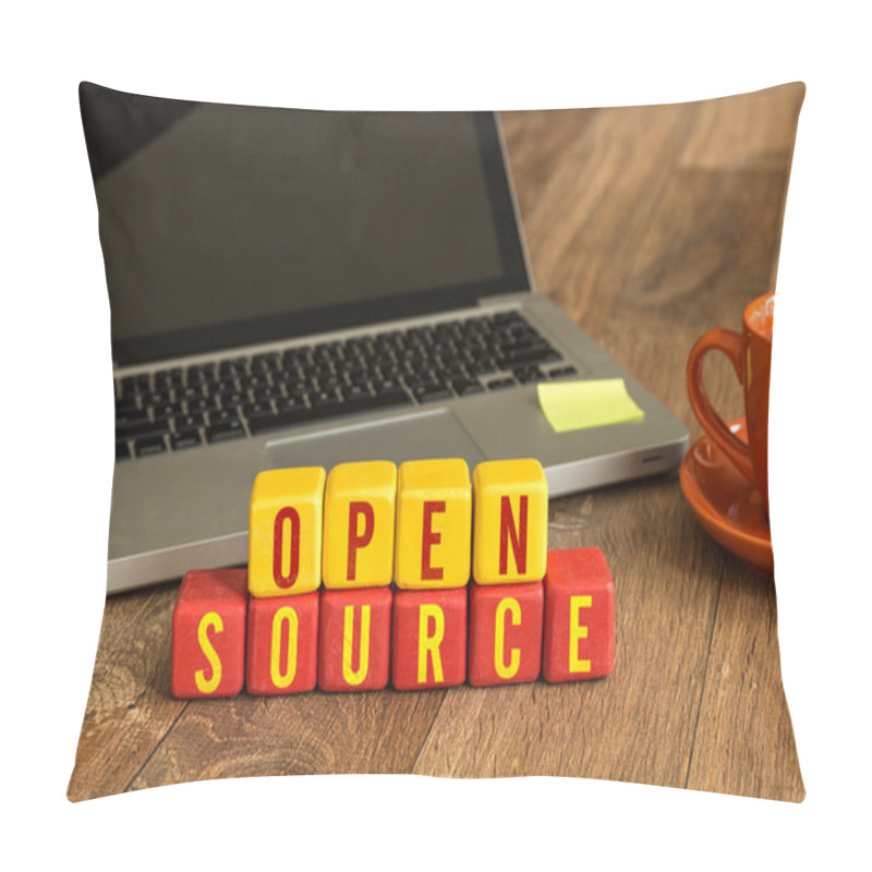 Personality  Open Source Written On Cubes Pillow Covers