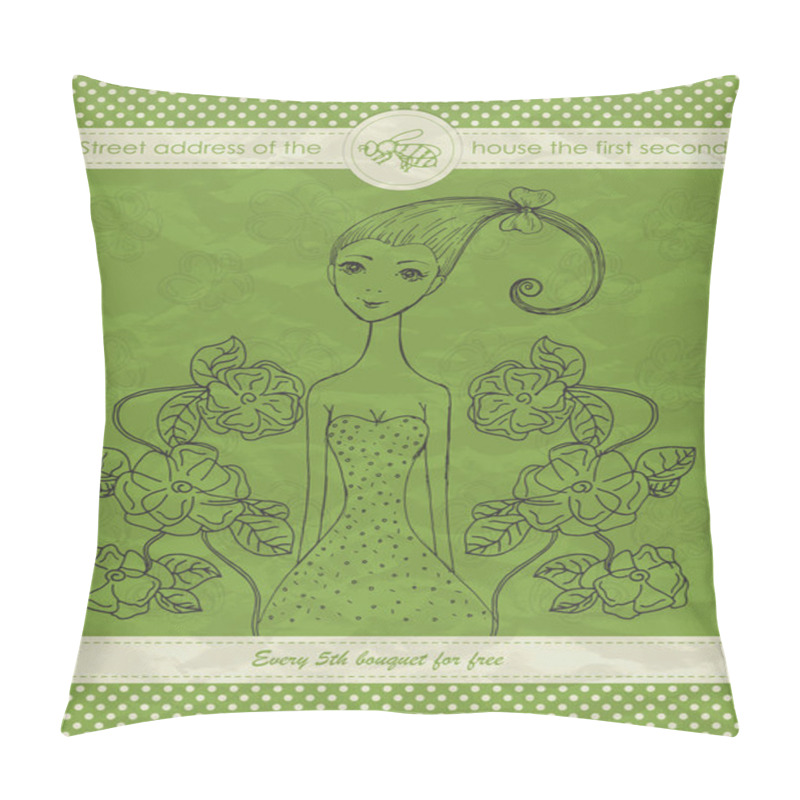 Personality  Vector Flower Shop Banner Pillow Covers