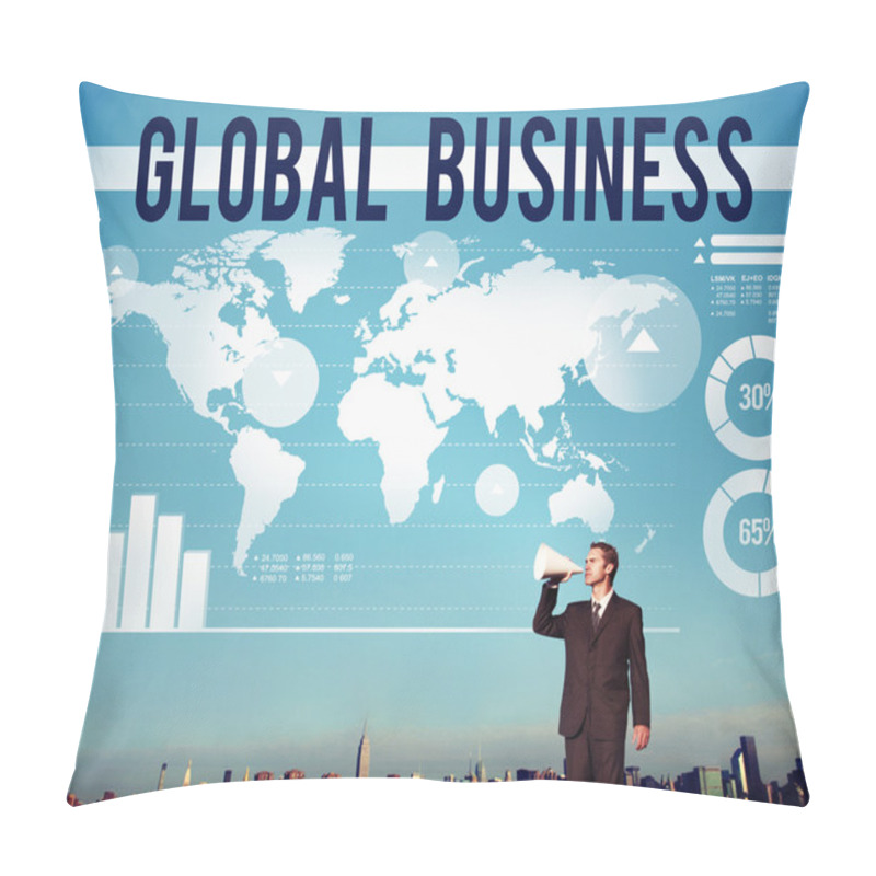 Personality  Global Business Start Up Growth Concept Pillow Covers