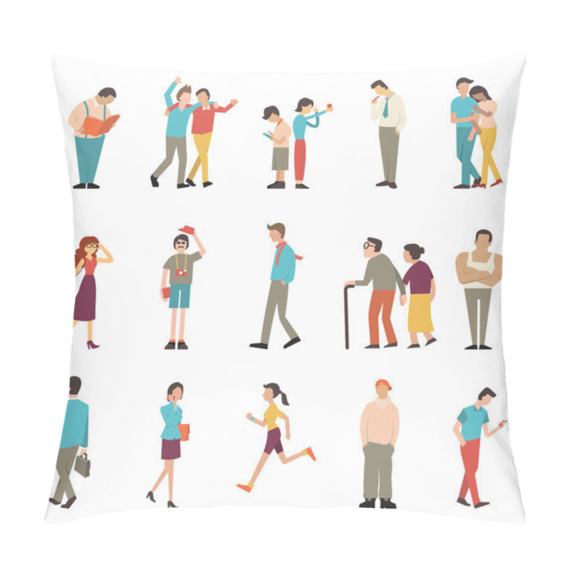 Personality  People In Various Lifestyles Pillow Covers