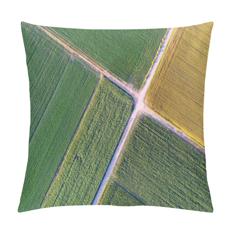 Personality  Top View Of Agricultural Parcels Pillow Covers