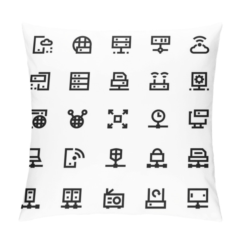 Personality  Network Technology Vector Icons 2 Pillow Covers