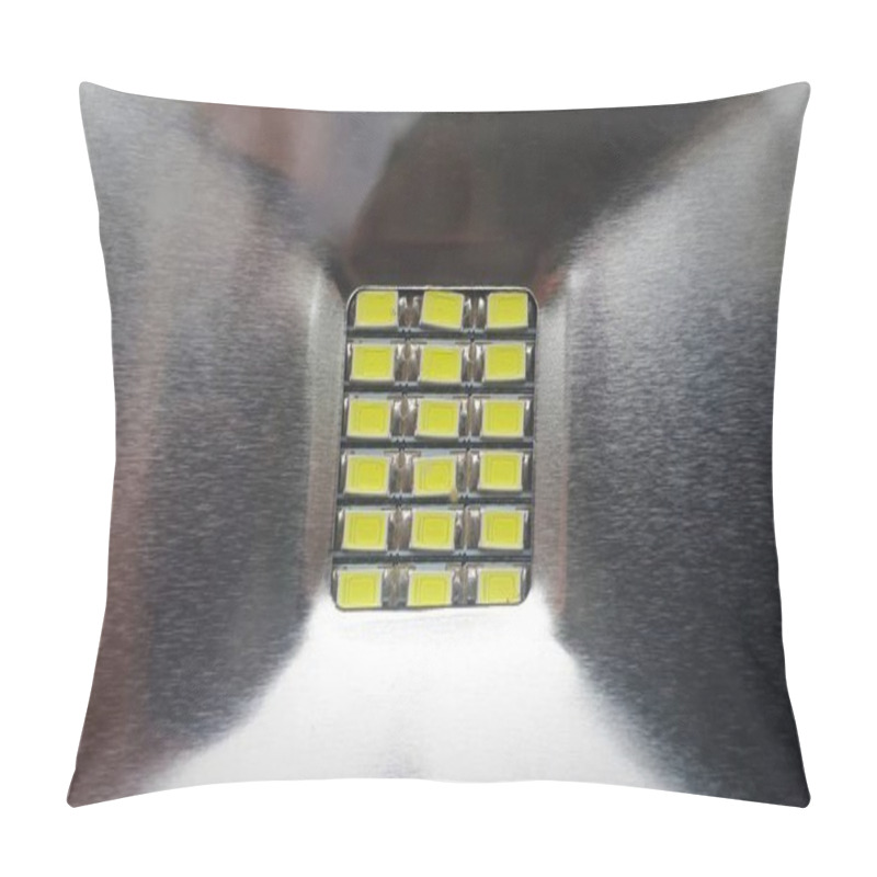 Personality  LED Panel With Burned Out LEDs Part Of Light Bulb Macro Pillow Covers