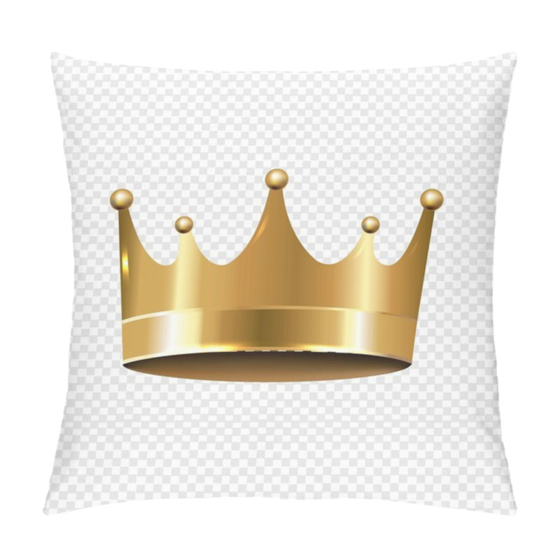 Personality  Golden Crown Isolated Transparent Background Pillow Covers